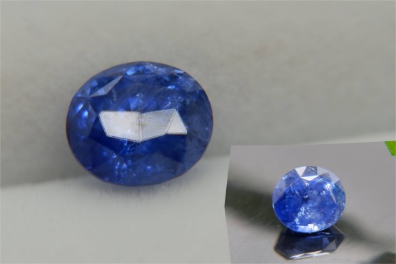 Vivid Cornflower Blue Sapphire - 1.80 ct - Oval Checkerboard Cut - GIA Certified